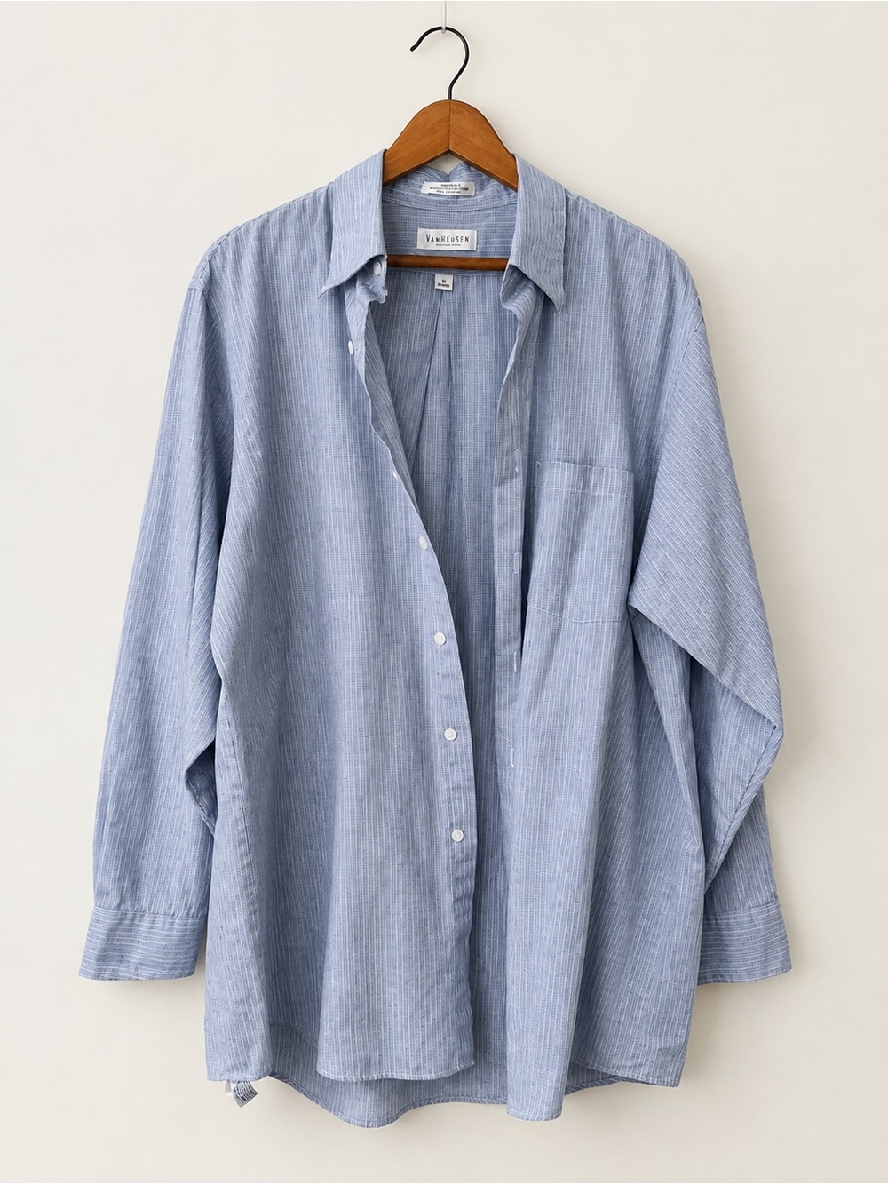 Van Heusen Light Blue Button-Down Shirt - Size 17 32/33